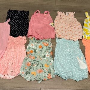 Floral and Pastel Kids Romper Set 9 months